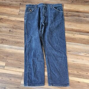 Wrangler FR  Men's Deep Blue Relaxed Jeans 42X30